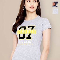 Metronaut Women Typography 3 Printed Applique T-shirt-image-70