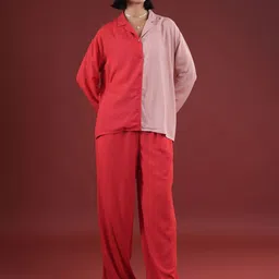 SANSKRUTIHOMES Colourblocked Shirt With Trouser Co-Ords-image-15