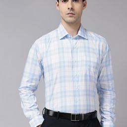 Van Heusen Slim Fit Checked Pure Cotton Formal Shirt-picture-46