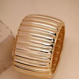 Bohey by KARATCART Gold-Plated Stainless Steel Cuff Bracelet-56