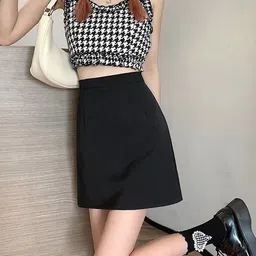 StyleCast x Revolte Women Solid A-Line Mini Skirt-image-68