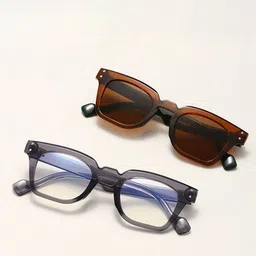 AUGEN Unisex Black Lens & Black Wayfarer Sunglasses with-image-18