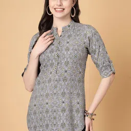 God Bless Women Geometric Printed Kurta-picture-15