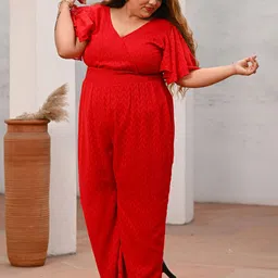 PrettyPlus by Desinoor.com Women Plus Size Basic Jumpsuit image 5