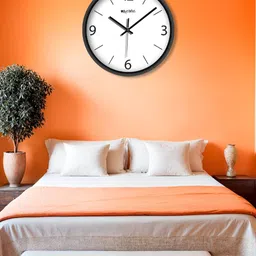OLIVE TREE Black & White Contemporary Wall Clock-1