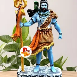 DARIDRA BHANJAN Blue Religious Idol Showpiece-picture-3