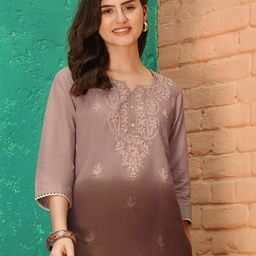 Uparna Women Purple Cotton Kurtas-picture-38