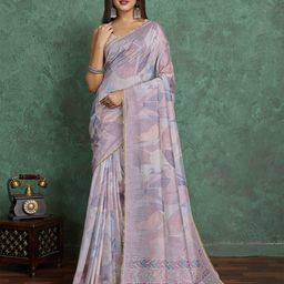 NIWAA Sequinned Silk Blend Saree-picture-3