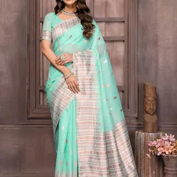 KALINI Women Woven Design Saree With Blouse Piece-53