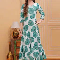 FASHION DEPTH Women Floral Printed Thread Work Floral Anarkali Kurta-picture-53