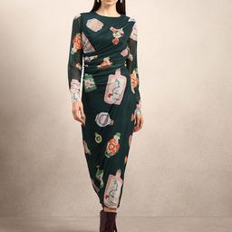 Vero Moda Ponderosa Pine Women Printed A-Line Midi Dress-picture-18