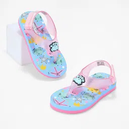 Pantaloons Junior Girls Printed Rubber Thong Flip-Flops-19