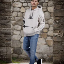 Celio Men Printed Hooded Sweatshirt-image-13