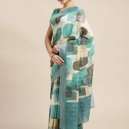 DIVASTRI Zari Pure Linen Saree-image-49