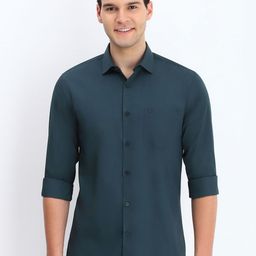 Allen Solly Men Slim Fit Spread Collar Solid Cotton Casual Shirt-image-92