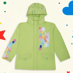 HOUSE OF VEDAS Kids Printed Waterproof Rain Jacket With Hood-image-71