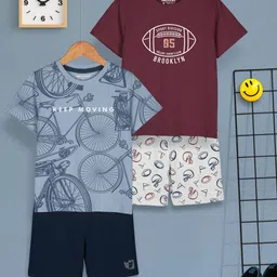 HELLCAT Boys Printed T-shirt with Shorts-18