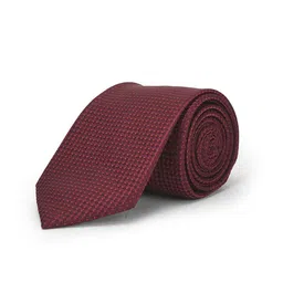 Cazzano Men Micro Print Woven Design Broad Tie-image-35
