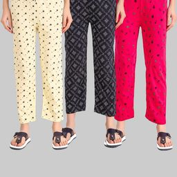 TRENDY WORLD Pack of 3 Printed Pyjamas-image-104
