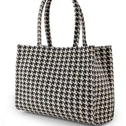 Ap ulike Checked Textured Oversized Structured Handheld Bag image 2