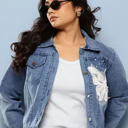 BAESD Women Crop Denim Jacket-picture-12
