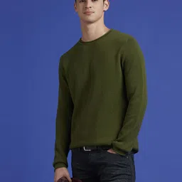 Pepe Jeans Men Self Design Cable Knit Round Neck Pullover Sweater-image-28
