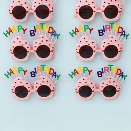 We3 Kids Pack Of 6 Sweet Cupcake Happy Birthday Sunglasses HBD goggles-Light Pink-PK6-picture-22