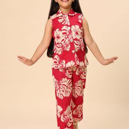 BAESD Girls Printed Shirt with Trousers-image-99