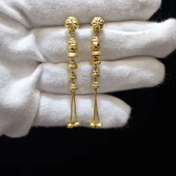 Anshenterpris Gold-Plated Contemporary Drop Earrings-6