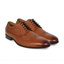 Allen Cooper Men Textured Formal Brogues-image-7