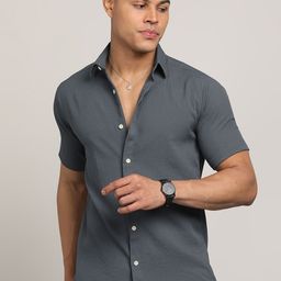 FUBAR Slim Fit Spread Collar Casual Shirt-image-81