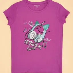 Pantaloons Junior Girls Graphic Printed Round Neck Cotton T-Shirt-image-29