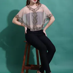 DEBONATELLA Women Party Embellished Crop Shrug-56