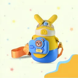 MOON MAMA Yellow & Blue Bunny Cam Stainless Steel Water Bottle 550ml-picture-27