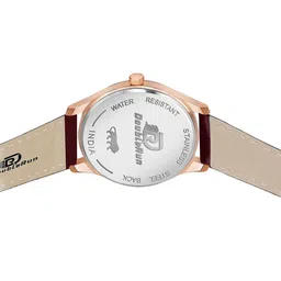 DOUBLERUN Men Dial & Leather Bracelet Style Straps Analogue Multi Function Watch H05N7004 image 2