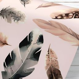 ArtzFolio Pink & Black Printed UV Resistant Wallpaper-image-60