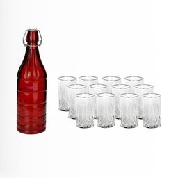 SOMIL Red Glass Airtight Can Bottle-image-21