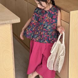 StyleCast x Revolte Girls Floral Printed Round Neck Pure Cotton Top With Trousers-image-5