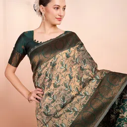 DIVASTRI Woven Design Zari Pure Silk Banarasi Saree-image-53
