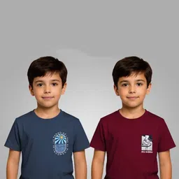 REYA Boys Pack of 2 Graphic Printed Round Neck Cotton T-shirts-picture-23