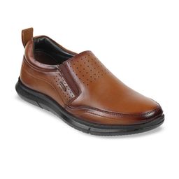Metro Men Textured Leather Formal Slip-Ons-picture-24