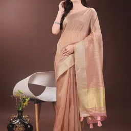 DIVASTRI Striped Zari Organza Saree-picture-20