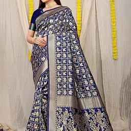 Moda Rapido Woven Design Pure Silk Banarasi Saree-picture-18