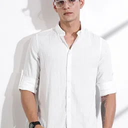 Thomas Scott Men Classic Slim Fit Opaque Casual Shirt-image-64