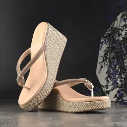 CLOG LONDON Embellished Open Toe Wedge Heel Sandals-63