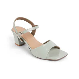 Tresmode Leather Block Heel Sandals with Buckles-43