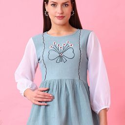 Kinjo Embroidered Crepe Top-image-18