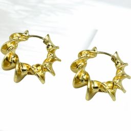 J & C Fashion Are Stainless Steel Gold-Plated Earrings-image-69