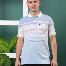 COBB Striped Polo Collar Cotton T-shirt-picture-26