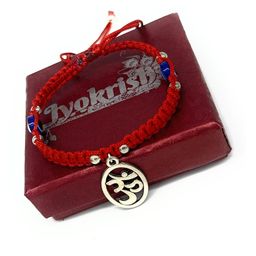Red silk dori Om-1 evil eye Bracelet-image-81